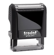 With more room and space for up to 4 lines this stamp makes an ideal personal stamp. It is our best seller as a personal return address stamp. Also an economic choice for process routing stamps (Single status words like: PAID, APPROVED, PROCESSED, CANCELL