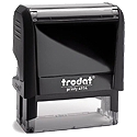 This stamp is ideal for long names, family names or company names. If you want up seven lines of text this is the right choice. Also it's excellent for one word messages like PAST DUE, important warnings like URGENT, PRIVATE, FOR YOUR EYES ONLY, etc. Lar