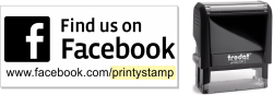 Find us on Facebook advertising stamp