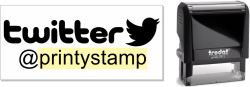 Twitter Logo and Handle stamp