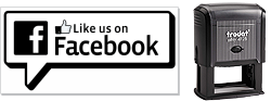 Like us on Facebook advertising stamp