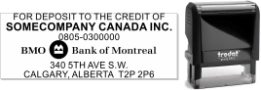 BMO Bank of Montreal deposit stamp self inking traditional pre-inked