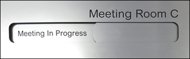 Engraved Meeting Room Slider Sign