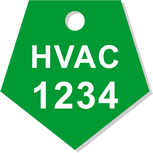 2 inch Engraved Plastic Valve Tag Hexagon