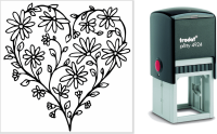 Floral Heart Stamp